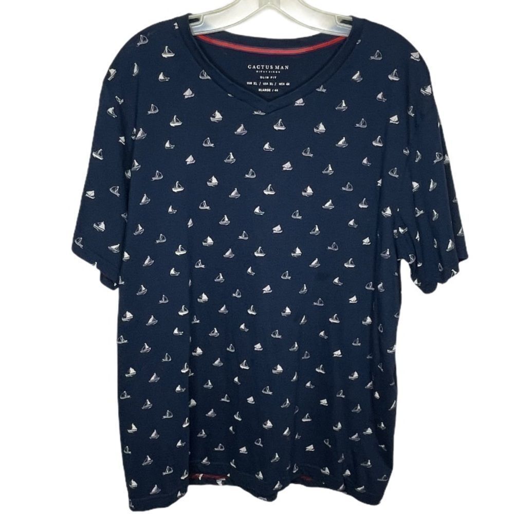 Cactus Man Slim‎ Fit T-Shirt Blue